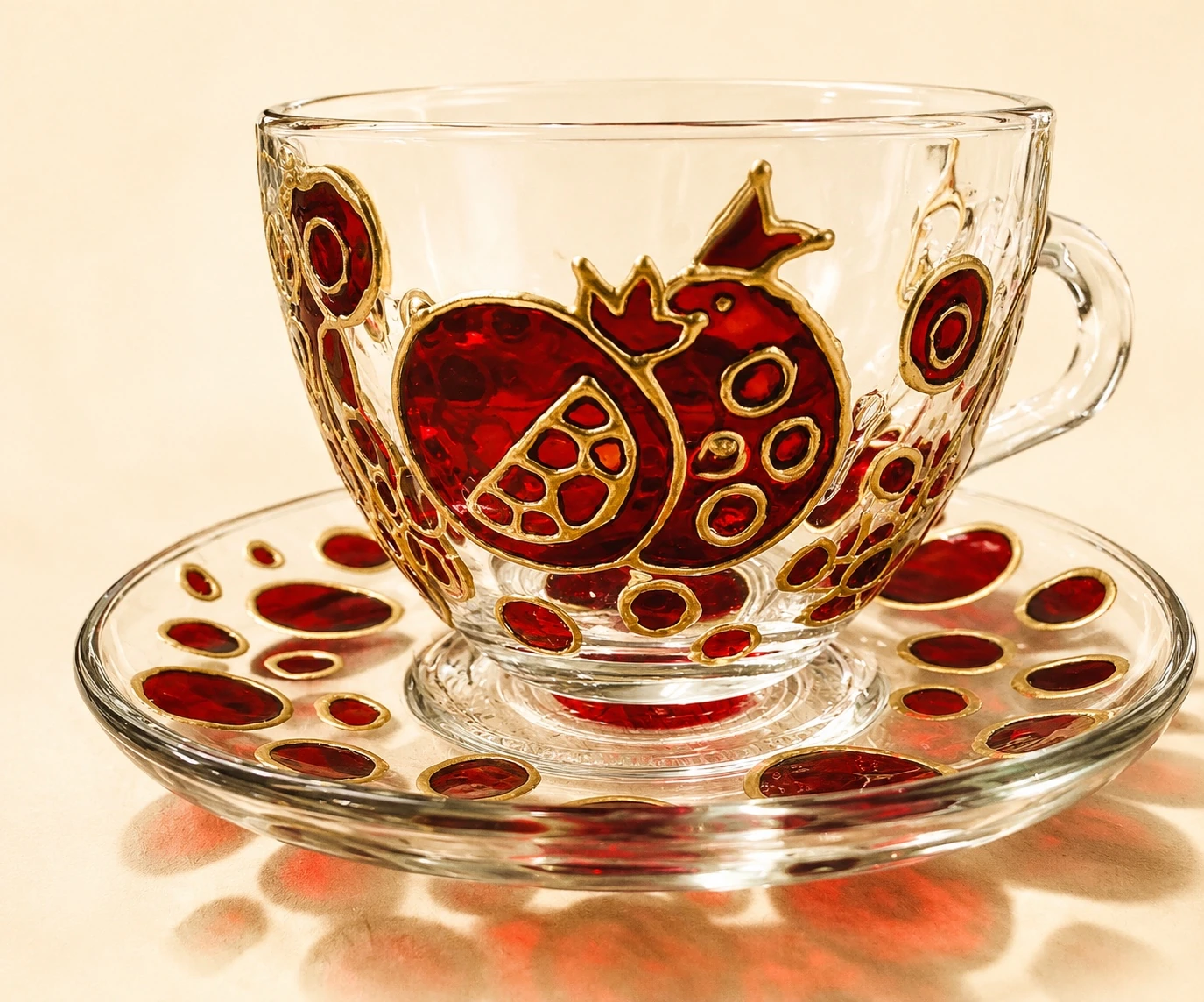 Pomegranate Cup & Saucer — view 1