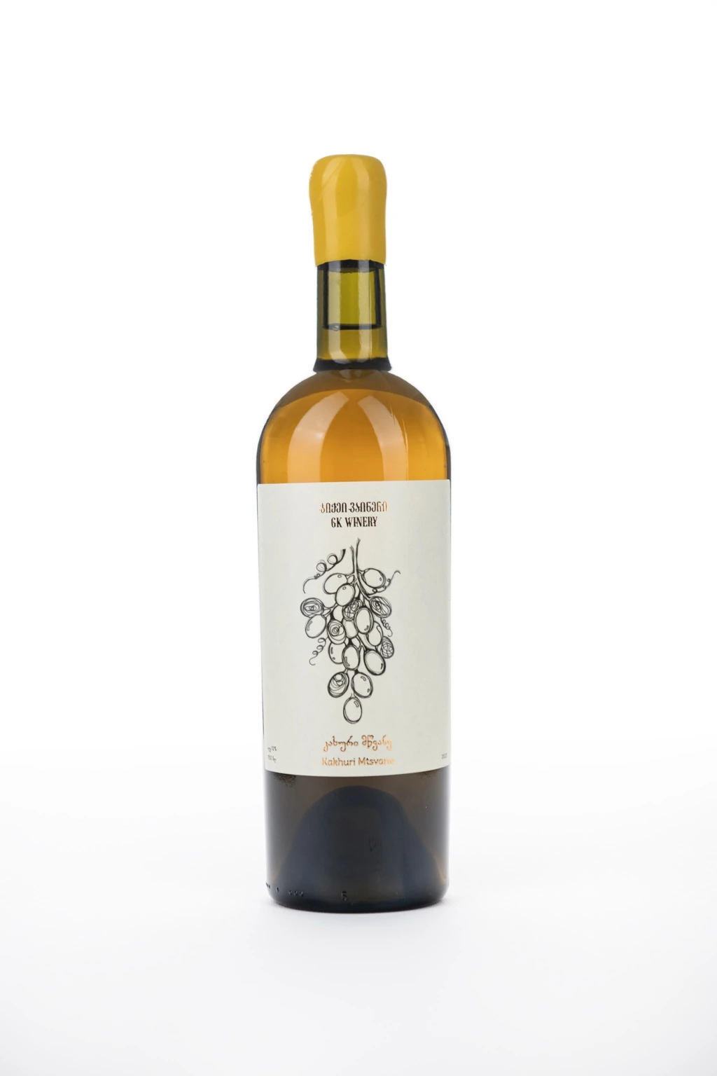 Grapes illustration applied to a GK Winery bottle