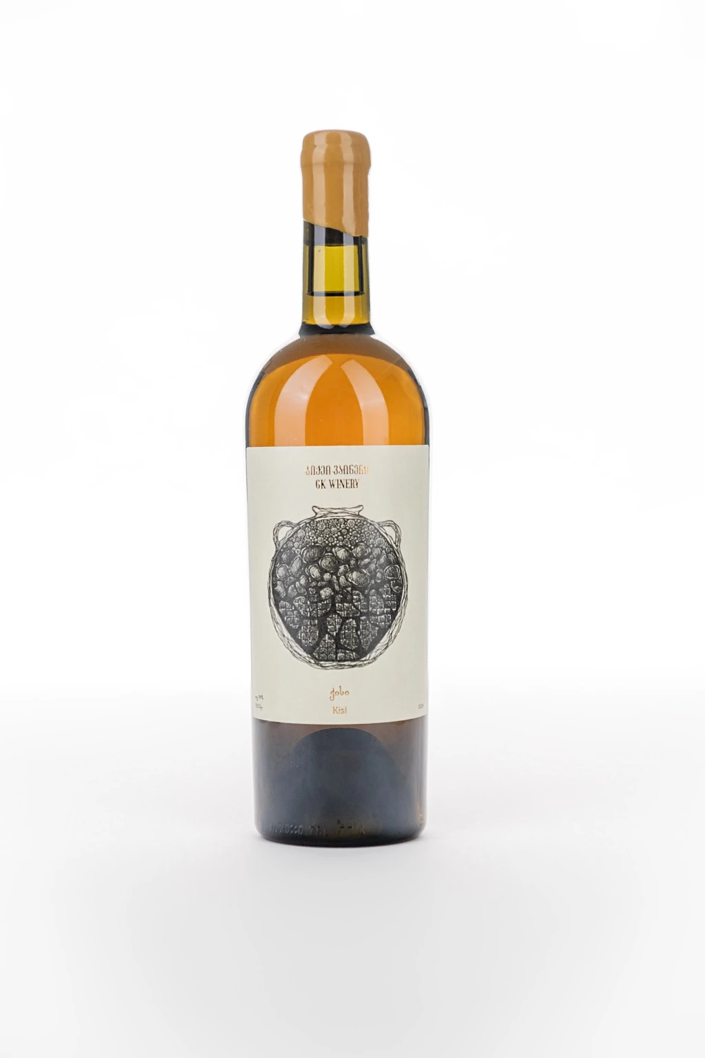 Qvevri illustration applied to a GK Winery bottle