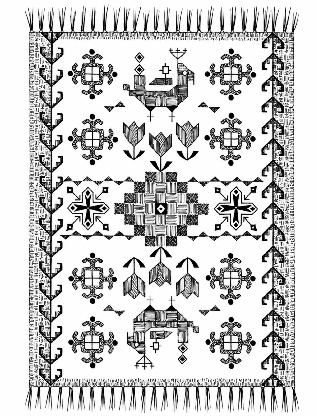 Georgian ornament label illustration