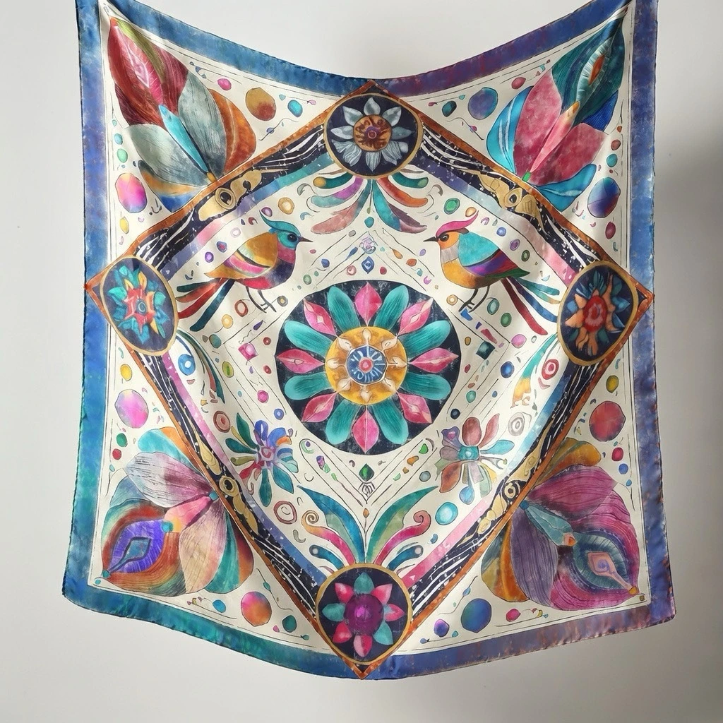 Draped Bird Garden scarf
